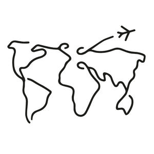 Wanderlust World Map Outline 2 - Temporalis
