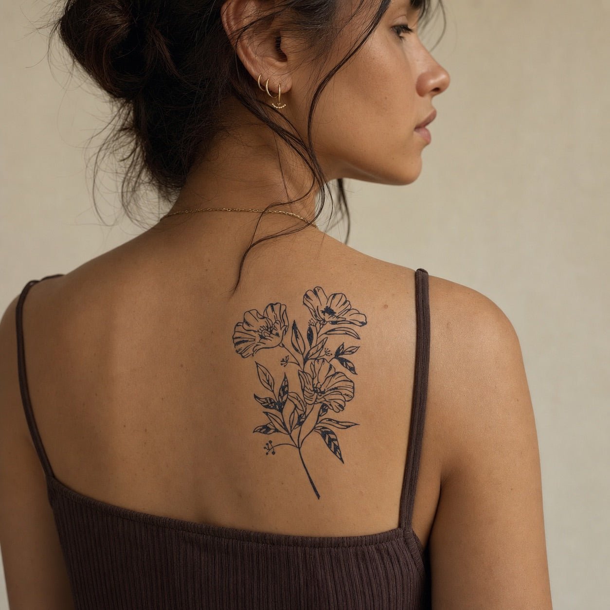 Wild Poppy Bouquet Tattoo - 1 | Temporalis