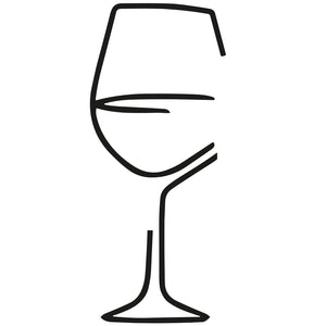 Wine Glass Temporary Tattoo – Continuous Line - 2 | Temporalis