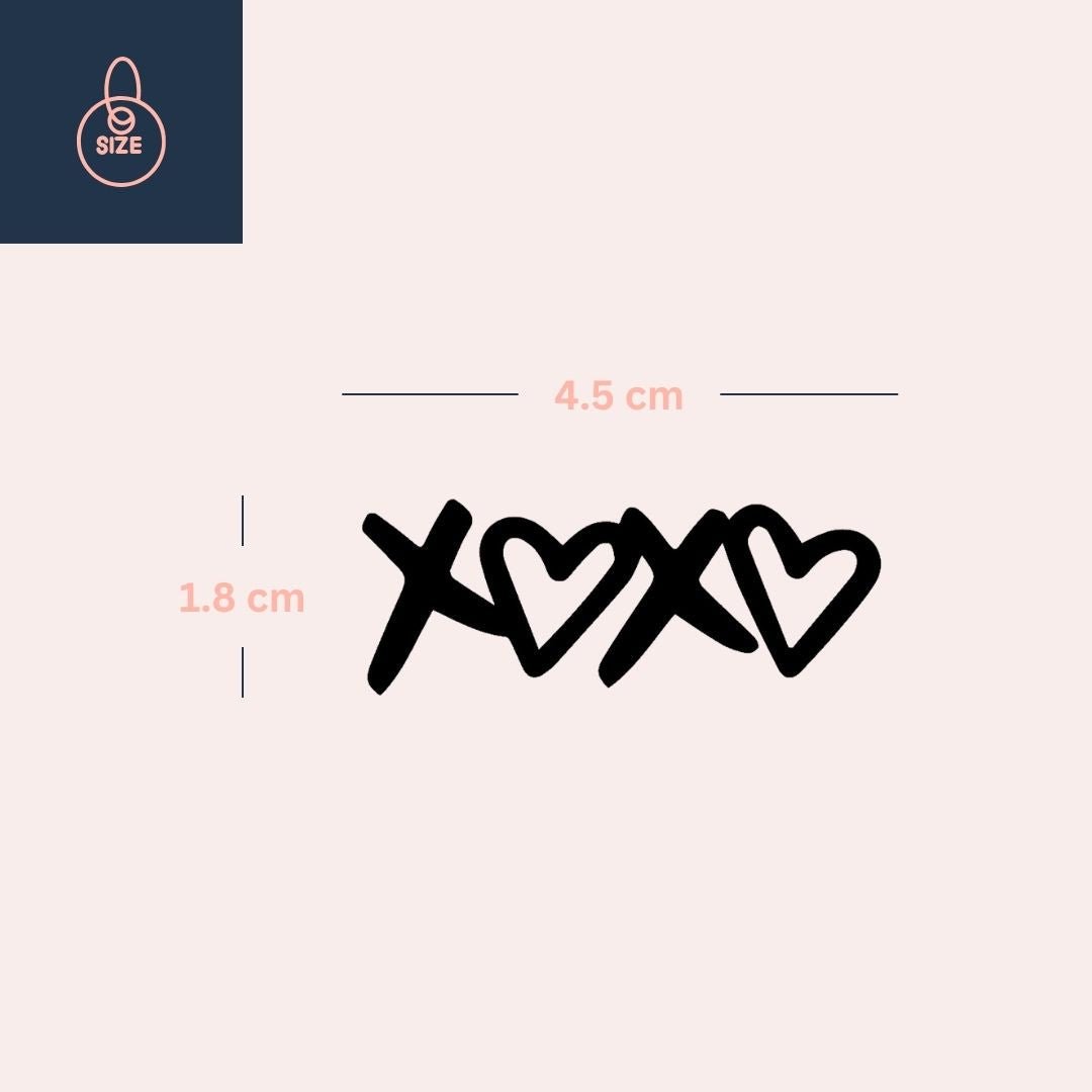 XOXO Hearts temporary tattoo - 4 | Temporalis