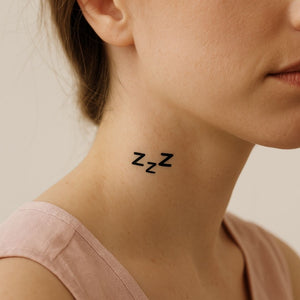 ZZZ Sleep Symbol Temporary Tattoo - 1 | Temporalis